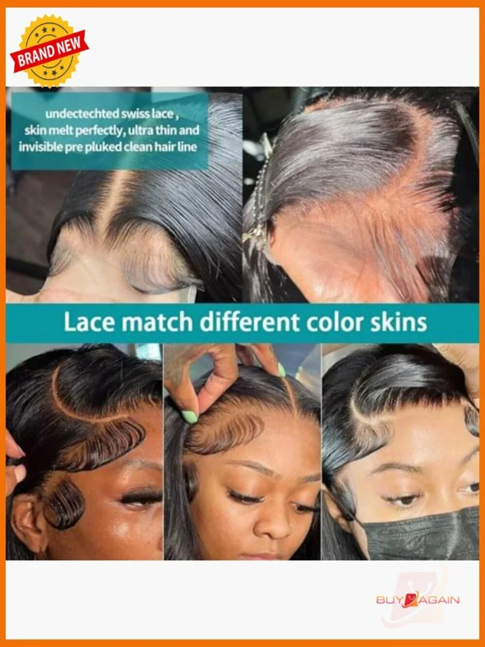 180% Density Straight Lace Front Wig 13x4 HD Transparent Lace